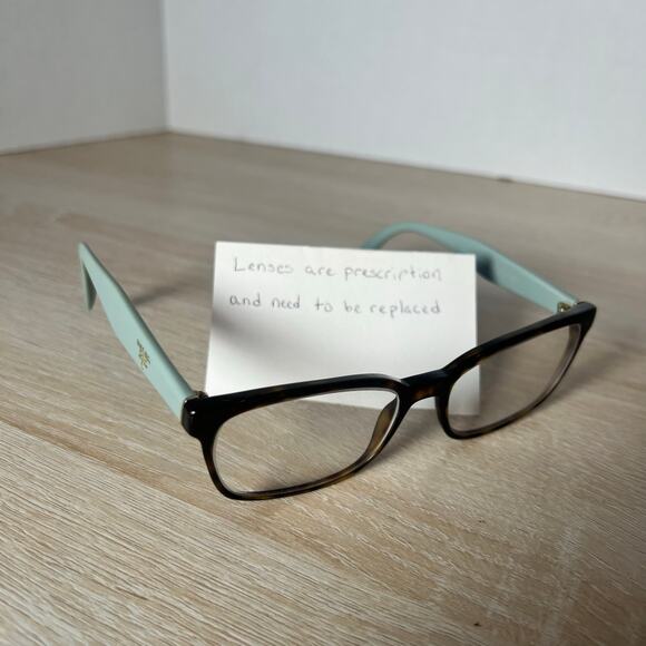 Prada VPR18T 2AU-1O1 Eyeglasses Brown Blue Frames 53-16-140 Made in Italy - Picture 1 of 10